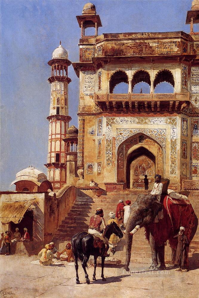 モスクの前 ペルシア人 エジプト人 インド人 エドウィン・ロード・ウィーク油絵